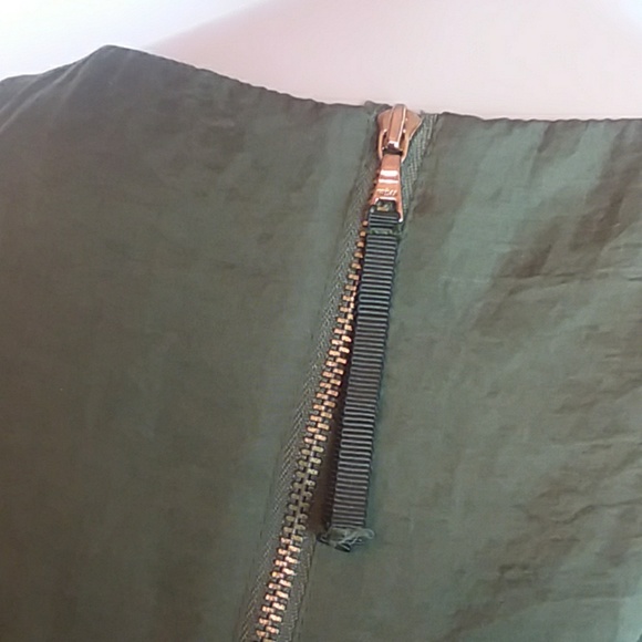 Ann Taylor Loft Olive Green Ruffle Dress - Picture 5 of 6